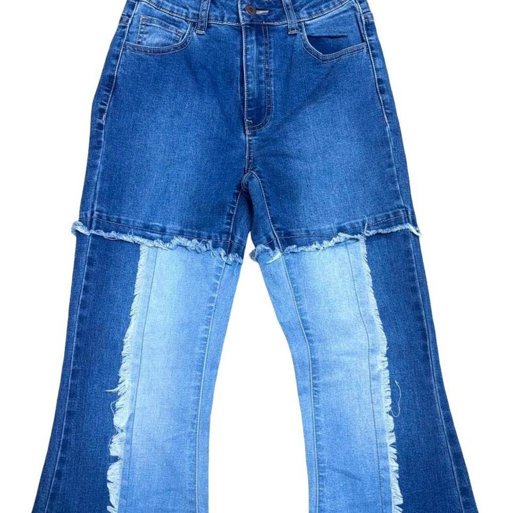 y2k Patchwork high waist flare jeans size 25 waist - Picture 3 of 6